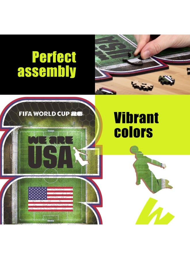 FIFA World Cup FIFA Official Licensed World Cup 26™ "We Are USA" National Pride Wooden Jigsaw Puzzle 200 Pieces - Image 3